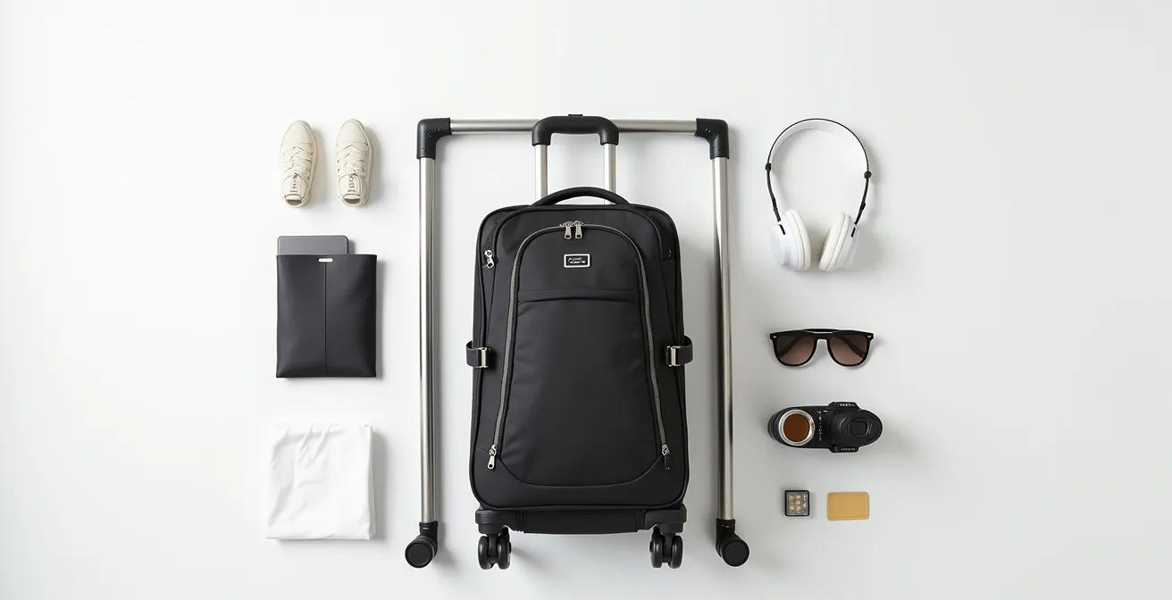 Comparaison visuelle des dimensions de bagages cabine autorisés par différentes compagnies low-cost