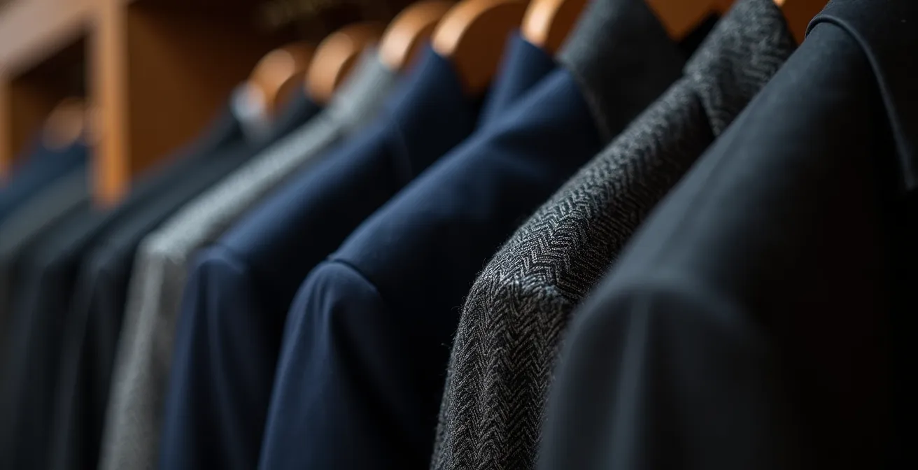 Vestiaire élégant d'un restaurant gastronomique avec rangée de vestes disponibles pour le prêt